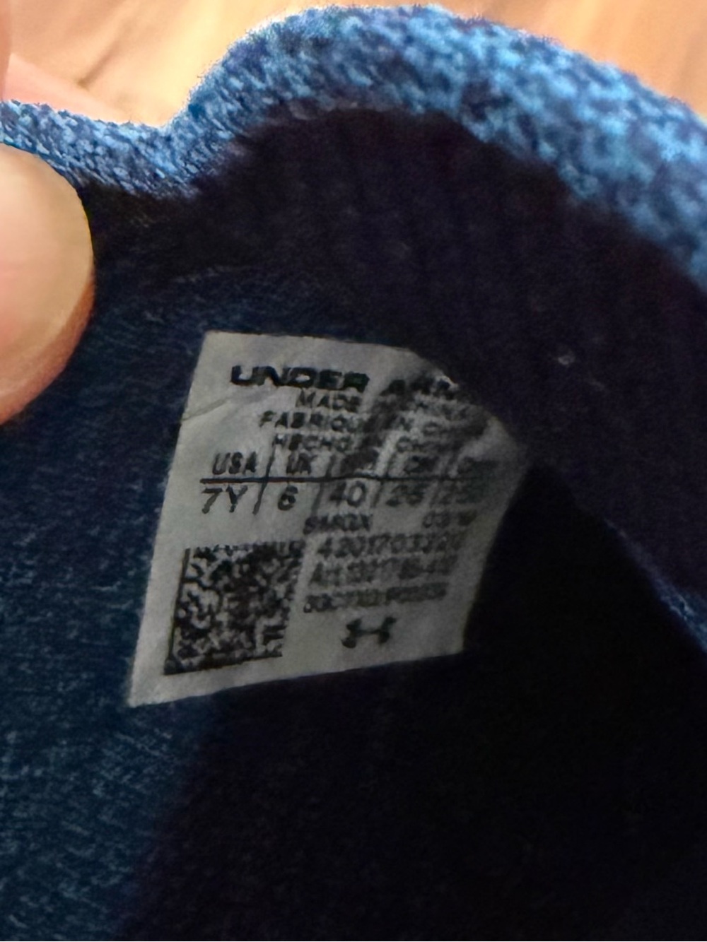 Under Armour Blue And Pink Knit Sneakers with Coral Laces - Picture 7 of 7